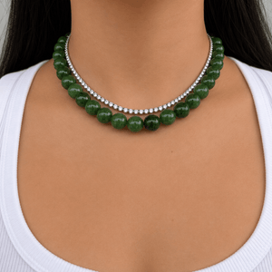 VIRIDIAN JADE TERRA NECKLACE - COLLARES - Malandra Jewelry - TC2514