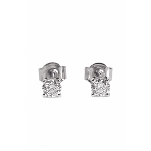 WHITE GOLD ROUND STUDS 0.50CT - ARETES - Malandra Jewelry - BM500.20