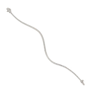 WHITE GOLD TENNIS BRACELET 5CT - PULSERAS - Malandra Jewelry - BM500.4