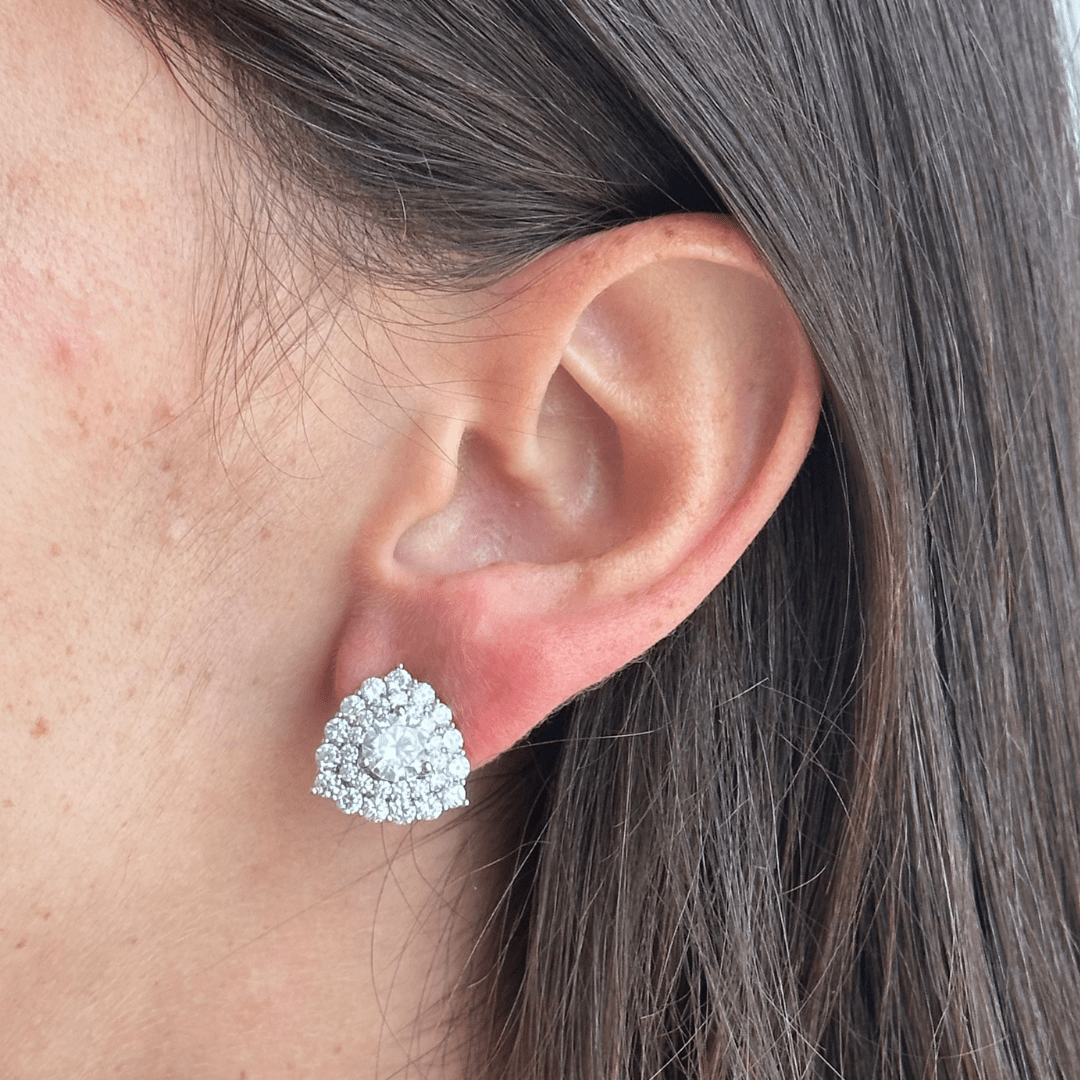 WHITE LUX TRIANGLE EARRINGS - ARETES - Malandra Jewelry - ZWA52.P - QX01423 - 1Y