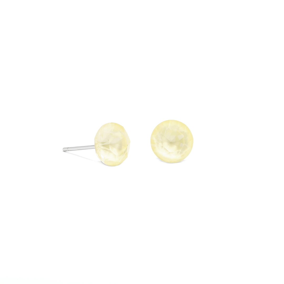 YELLOW GLOW GEM STUDS - ARETES - Malandra Jewelry - ZWA62.A - QX05221Y