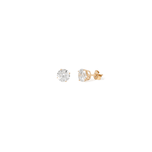 YELLOW GOLD ROUND STUDS 3.0CT - ARETES - Malandra Jewelry - BM500.23