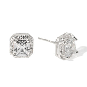 ZIRCONIA BLOCK STUDS - ARETES - Malandra Jewelry - FBA526-1EJG0009-1PP-4