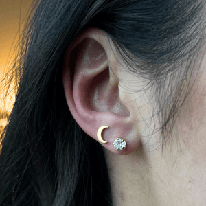 ZIRCONIA SMALL EARRINGS - ARETES - Malandra Jewelry - VCA164 - 3238