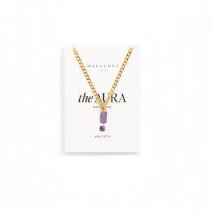 AMETHYST AURA NECKLACE - COLLARES - Malandra Jewelry - TC1185