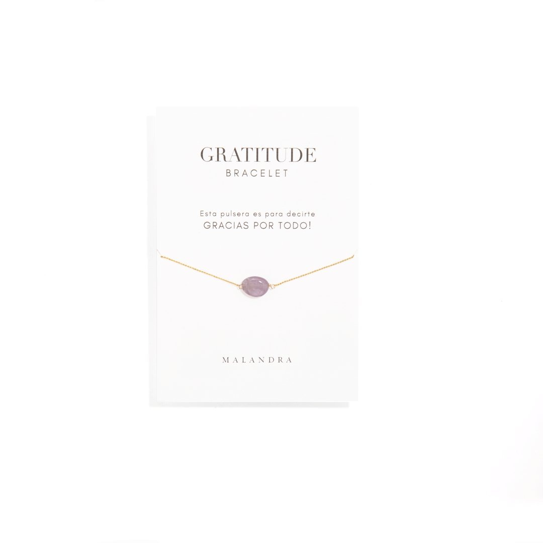 AMETHYST QUARTZ GRATITUDE BRACELET - BRAZALETES - Malandra Jewelry - TP921