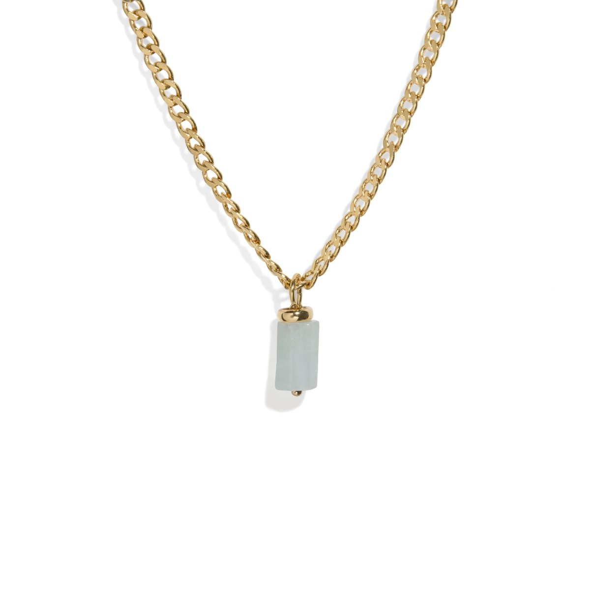 AQUAMARINE AURA NECKLACE - COLLARES - Malandra Jewelry - TC1183