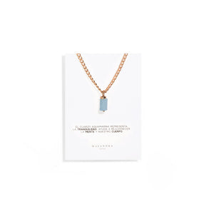 AQUAMARINE AURA NECKLACE - COLLARES - Malandra Jewelry - TC1183