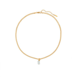 AQUAMARINE AURA NECKLACE - COLLARES - Malandra Jewelry - TC1183