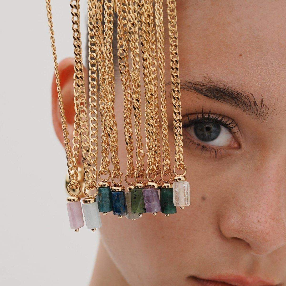 AQUAMARINE AURA NECKLACE - COLLARES - Malandra Jewelry - TC1183