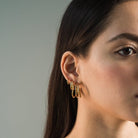 BLAZE GOLDEN HOOPS - ARETES - Malandra Jewelry - VCA147