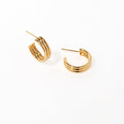 BLAZE GOLDEN HOOPS - ARETES - Malandra Jewelry - VCA147