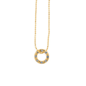 BLUE & GOLD CHARM - DIJES - Malandra Jewelry - ICD291.D.A