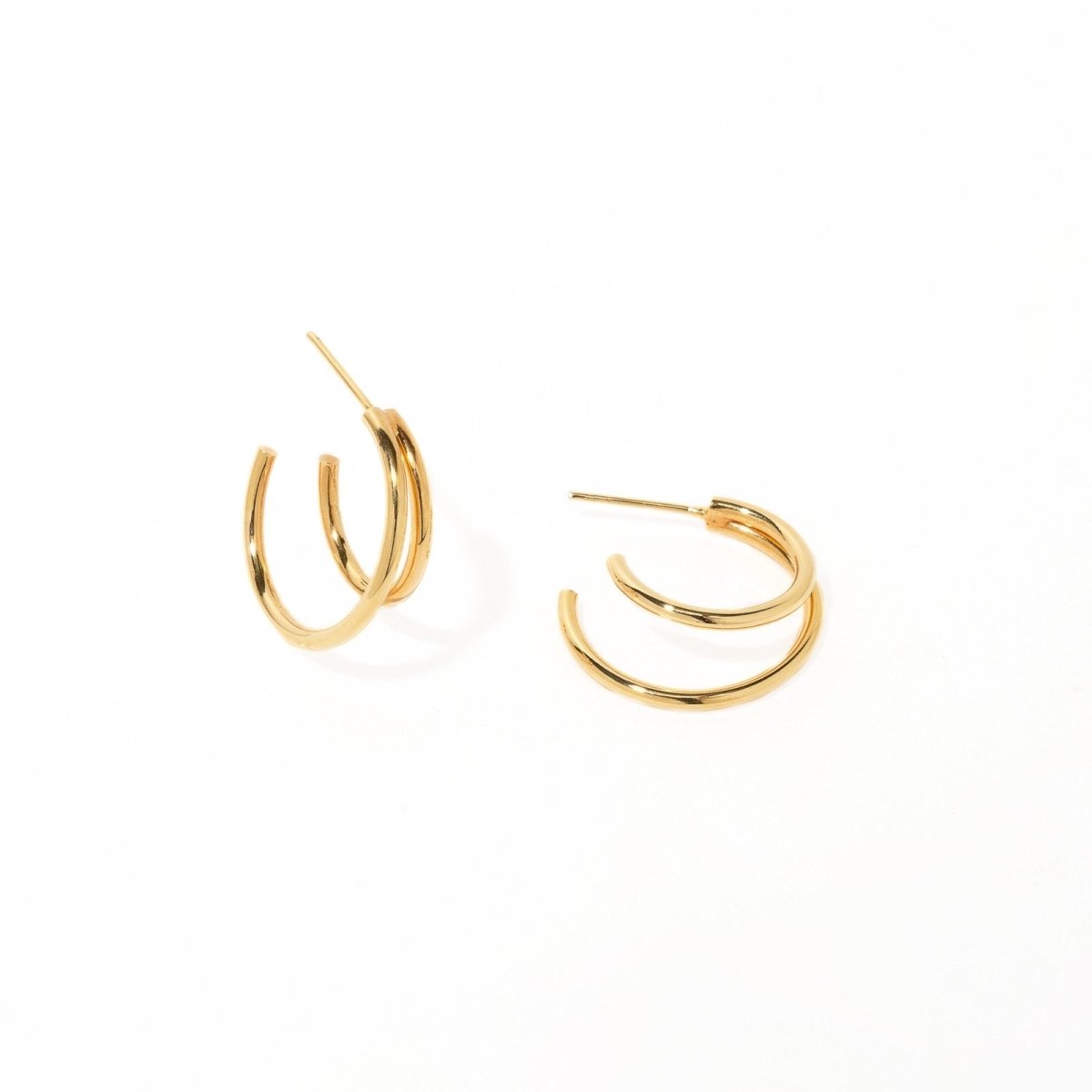 CASCADE GOLDEN HOOPS - ARETES - Malandra Jewelry - VCA148-3120