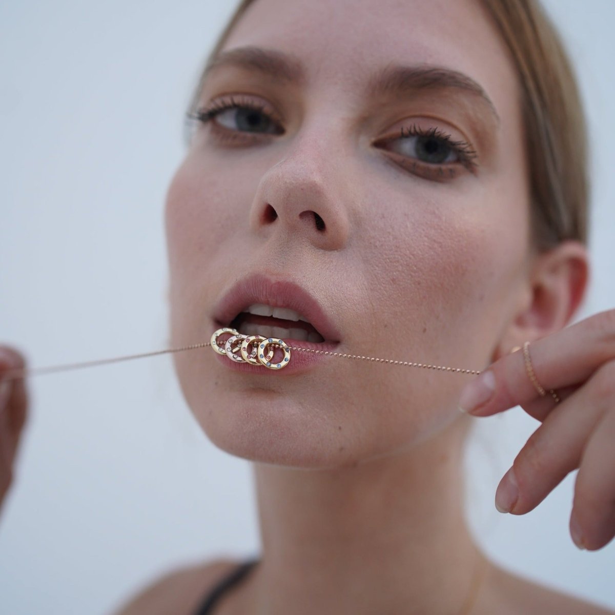 CLEAR & GOLD CHARM - DIJES - Malandra Jewelry - ICD291.D.T