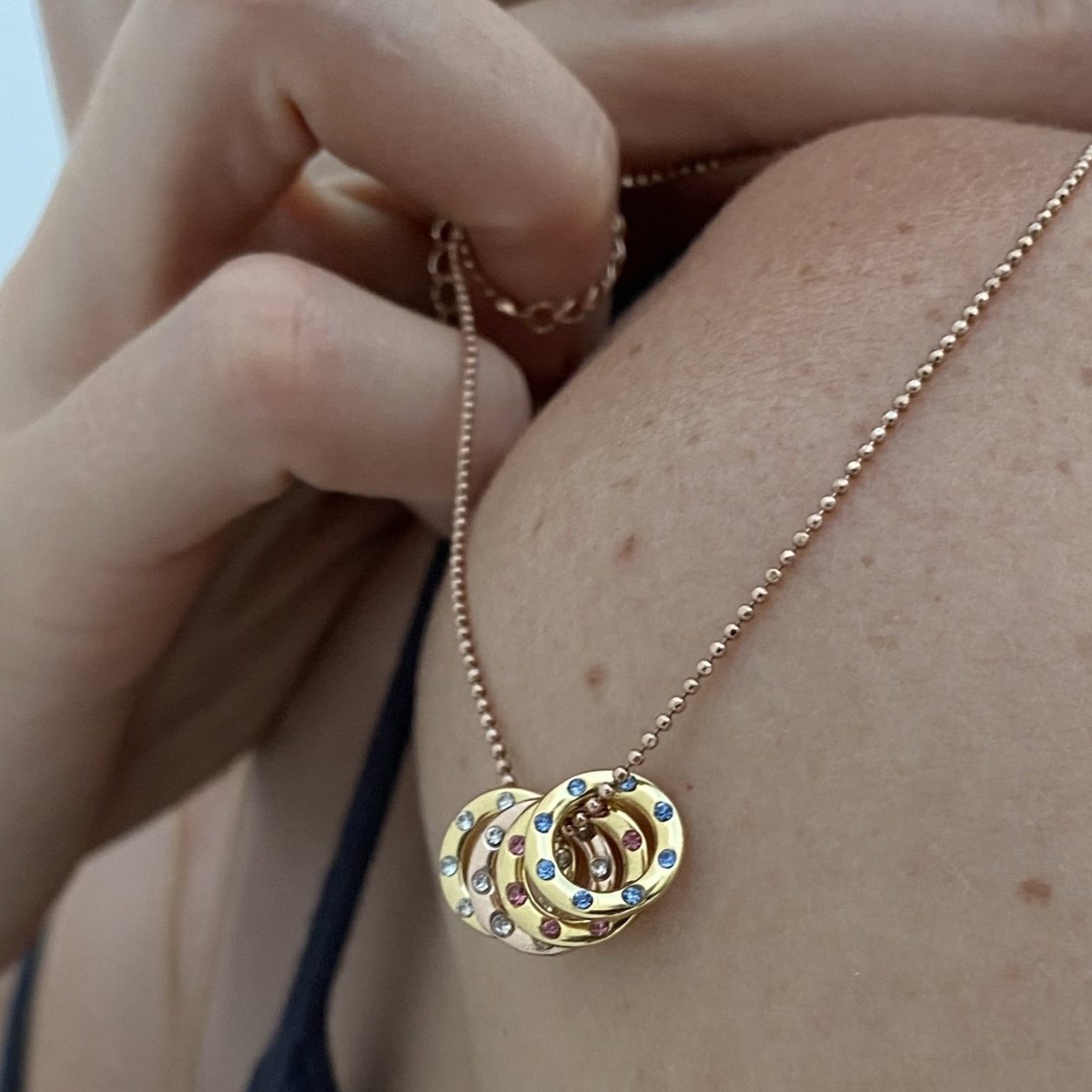 CLEAR & GOLD CHARM - DIJES - Malandra Jewelry - ICD291.D.T