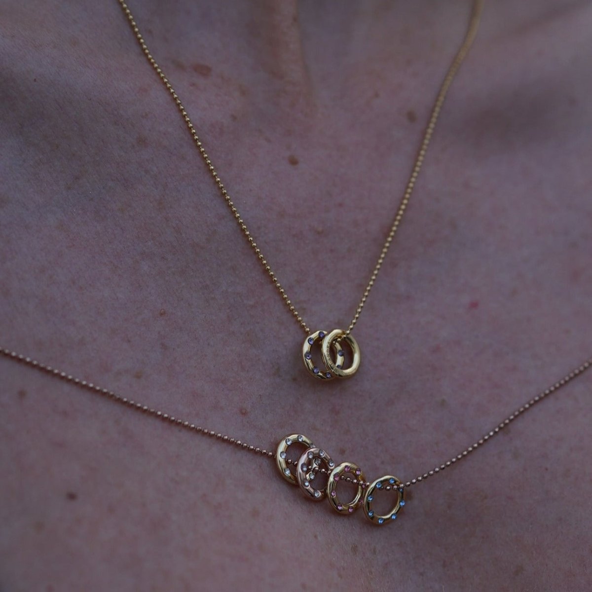 CLEAR & GOLD CHARM - DIJES - Malandra Jewelry - ICD291.D.T