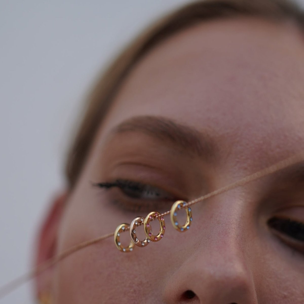 CLEAR & GOLD CHARM - DIJES - Malandra Jewelry - ICD291.D.T