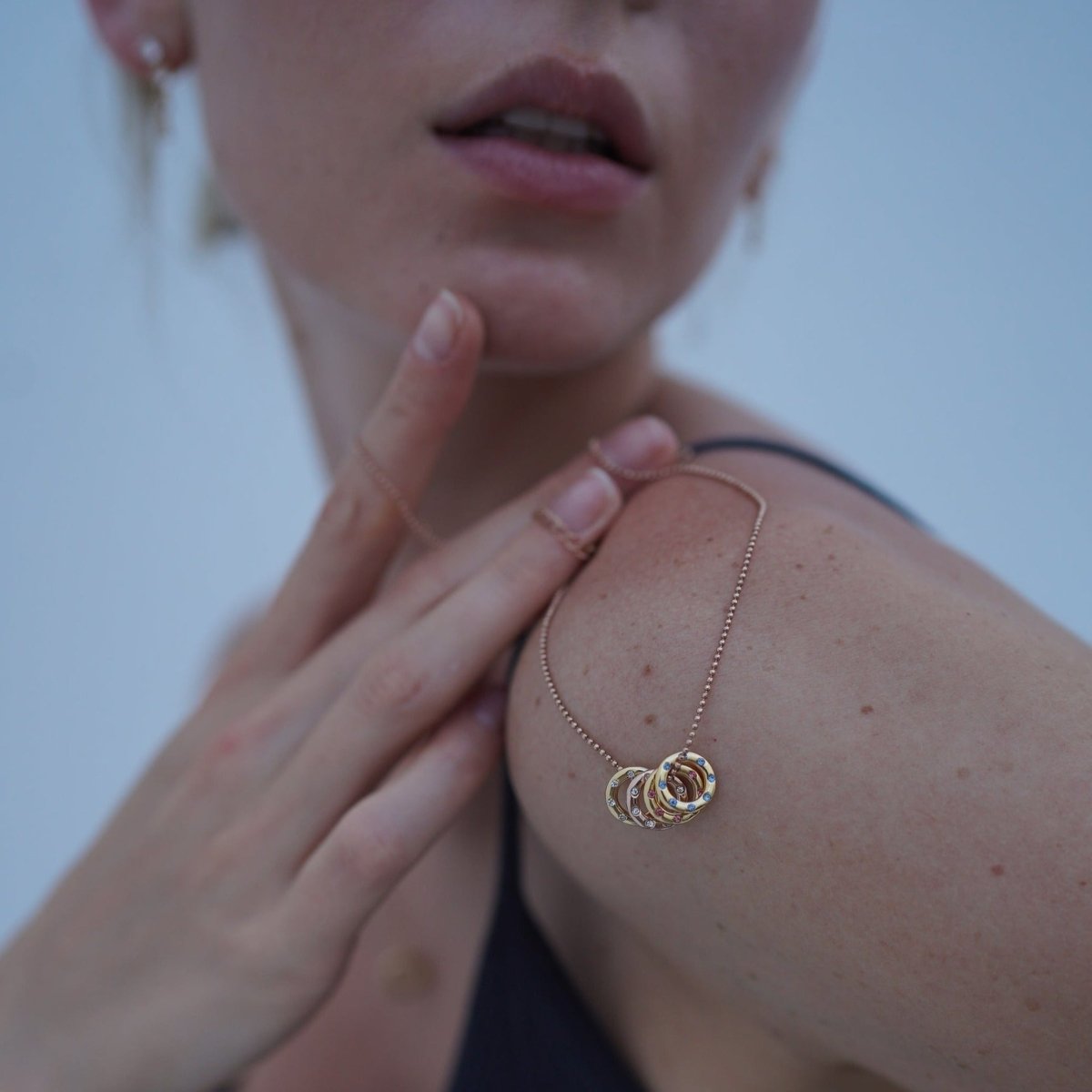 CLEAR & GOLD CHARM - DIJES - Malandra Jewelry - ICD291.D.T