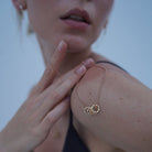 CLEAR & GOLD CHARM - DIJES - Malandra Jewelry - ICD291.D.T