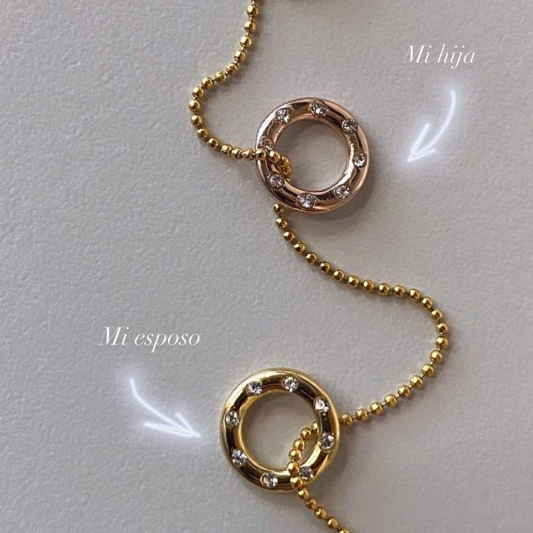 CLEAR & ROSE CHARM - DIJES - Malandra Jewelry - ICD291.R.T