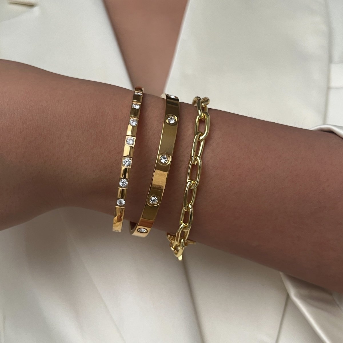 CLIP GOLDEN LINK BRACELET - PULSERAS - Malandra Jewelry - TP1438