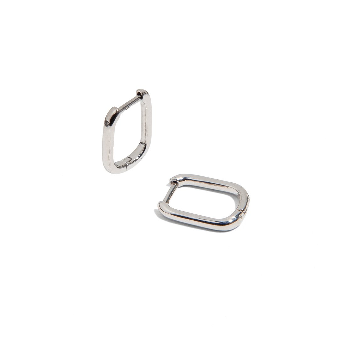 CLIP SILVER HUGGIES - ARETES - Malandra Jewelry - EA6574