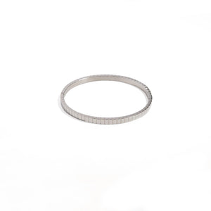 COLLINS SQUARED SILVER BRACELET - BRAZALETES - Malandra Jewelry - EP6077.P