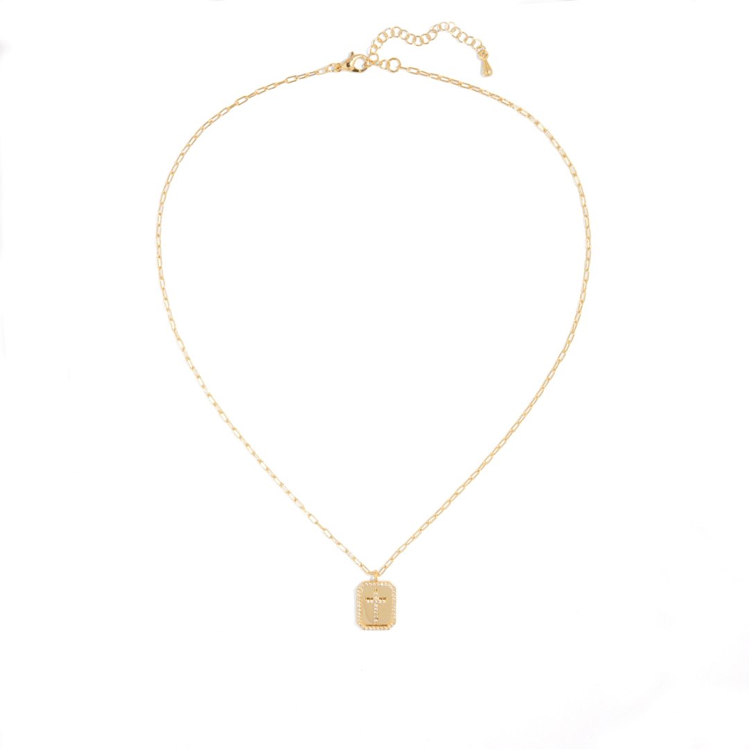 CROSS SPARK MEDAL NECKLACE - COLLARES - Malandra Jewelry - XMC34 - 94485N