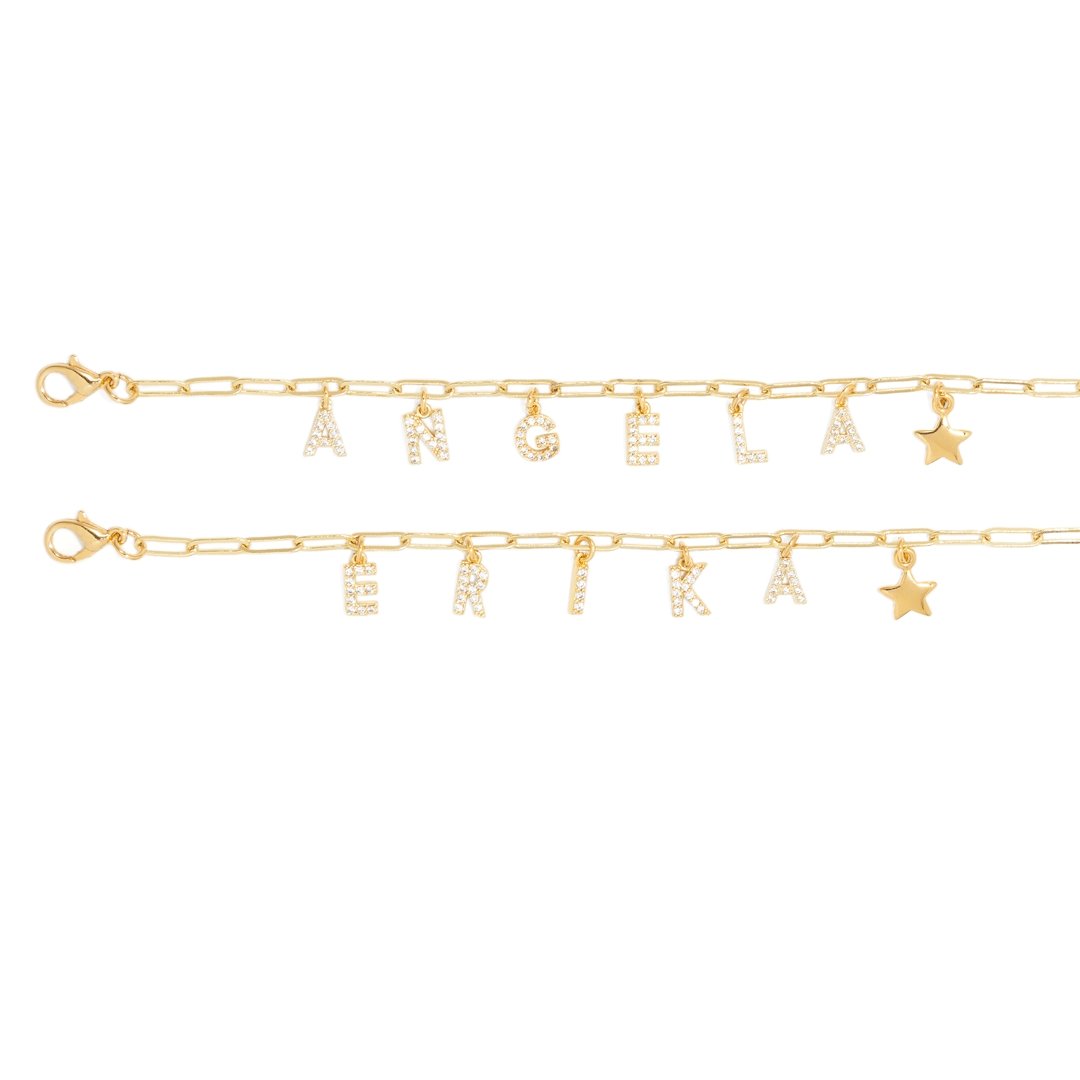 CUSTOM SPARK NAME BRACELET - PULSERAS PERSONALIZADAS - Malandra Jewelry - TP337.1