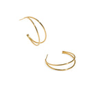 DUAL SLIM HOOPS - ARETES - Malandra Jewelry - VCA172