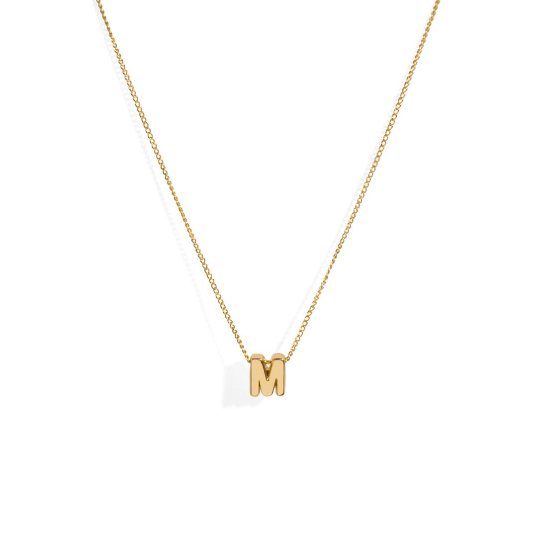 ESSENTIAL ARIAL LETTER NECKLACE - COLLARES - Malandra Jewelry - TC803.A