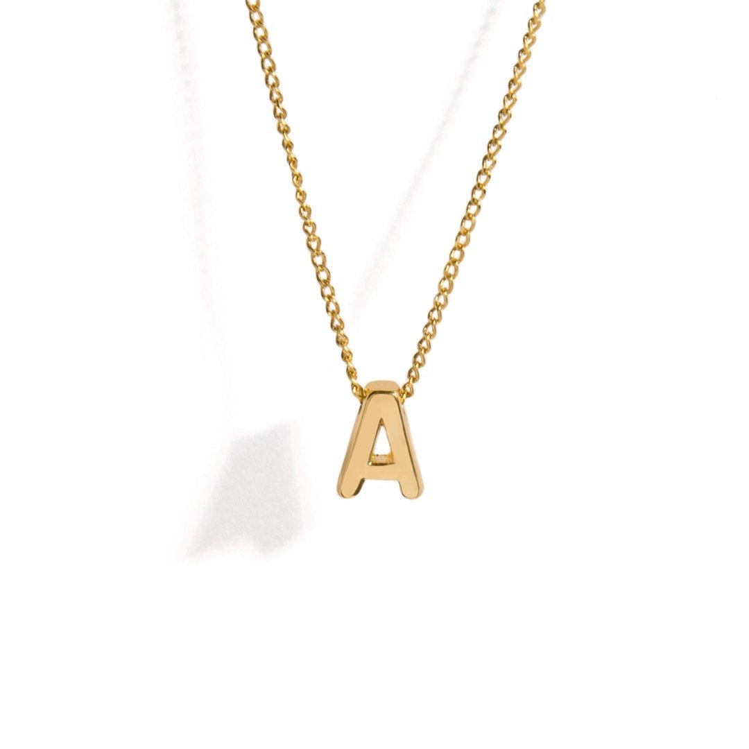 ESSENTIAL ARIAL LETTER NECKLACE - COLLARES - Malandra Jewelry - TC803.A