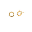 ESSENTIAL GOLDEN CIRCLE STUDS - ARETES - Malandra Jewelry - VCA168