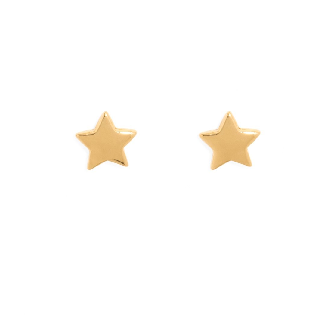 ESSENTIAL GOLDEN STAR STUDS - ARETES - Malandra Jewelry - VCA28