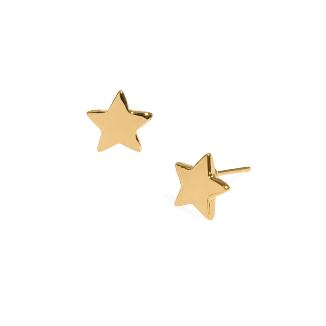 ESSENTIAL GOLDEN STAR STUDS - ARETES - Malandra Jewelry - VCA28