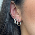ESSENTIAL SILVER HUGGIES SET - ARETES - Malandra Jewelry - TA1204