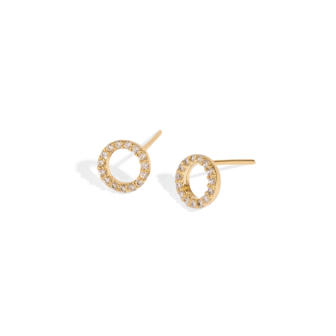 ESSENTIAL SPARK HALO STUDS - ARETES - Malandra Jewelry - VCA173