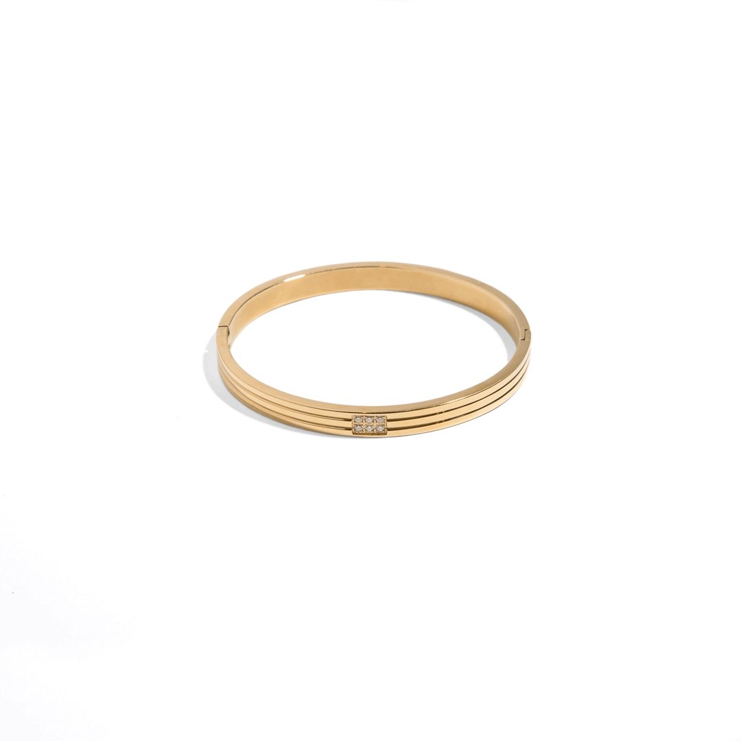 ESSENTIAL TRI LINE GOLDEN BRACELET - BRAZALETES - Malandra Jewelry - EP6270