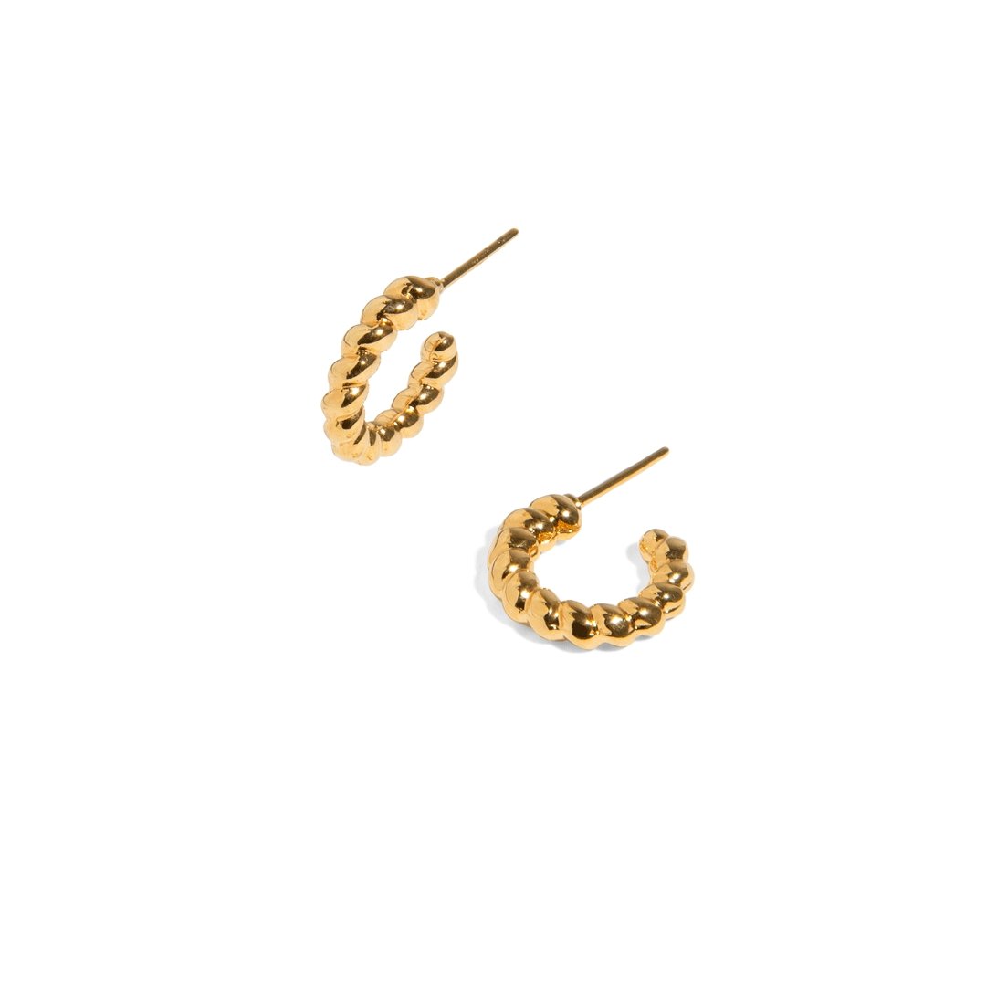 ESSENTIAL TWIST HOOPS - ARETES - Malandra Jewelry - VCA186