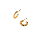 ESSENTIAL TWIST HOOPS - ARETES - Malandra Jewelry - VCA186