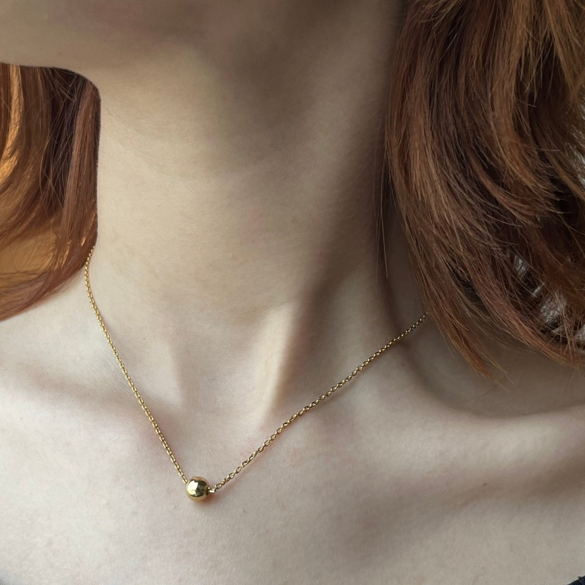 GOLDEN BEAD GRATITUDE NECKLACE - COLLARES - Malandra Jewelry - TC1374