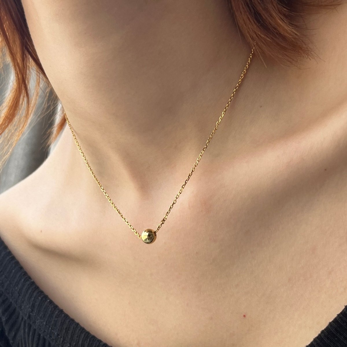 GOLDEN BEAD GRATITUDE NECKLACE - COLLARES - Malandra Jewelry - TC1374