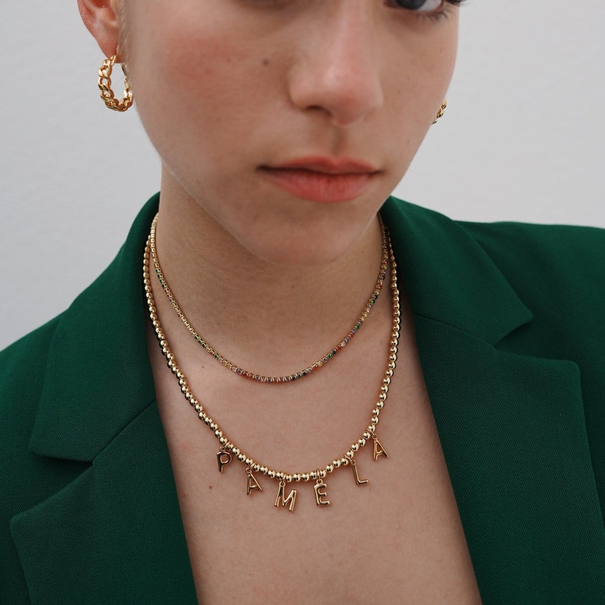 GOLDEN DOTS CUSTOM NECKLACE - COLLARES PERSONALIZADOS - Malandra Jewelry - TC1151.1