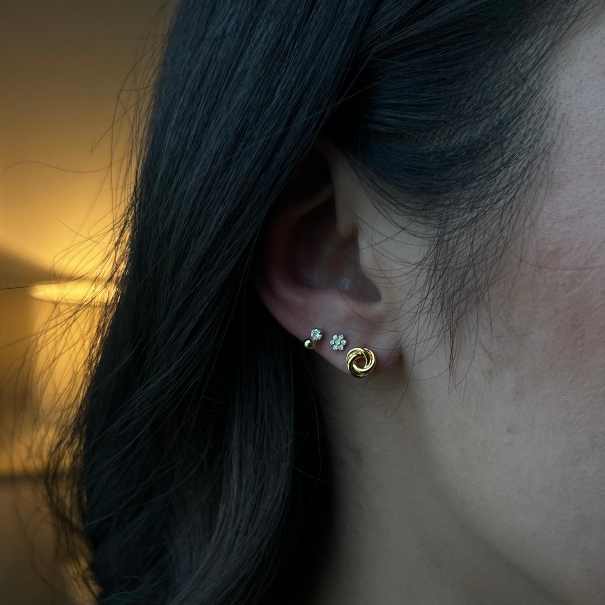 GOLDEN ORACLE STUDS - ARETES - Malandra Jewelry - VCA2