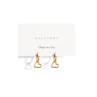 GOLDEN OUTLINE HEART HUGGIES - ARETES - Malandra Jewelry - TA1093