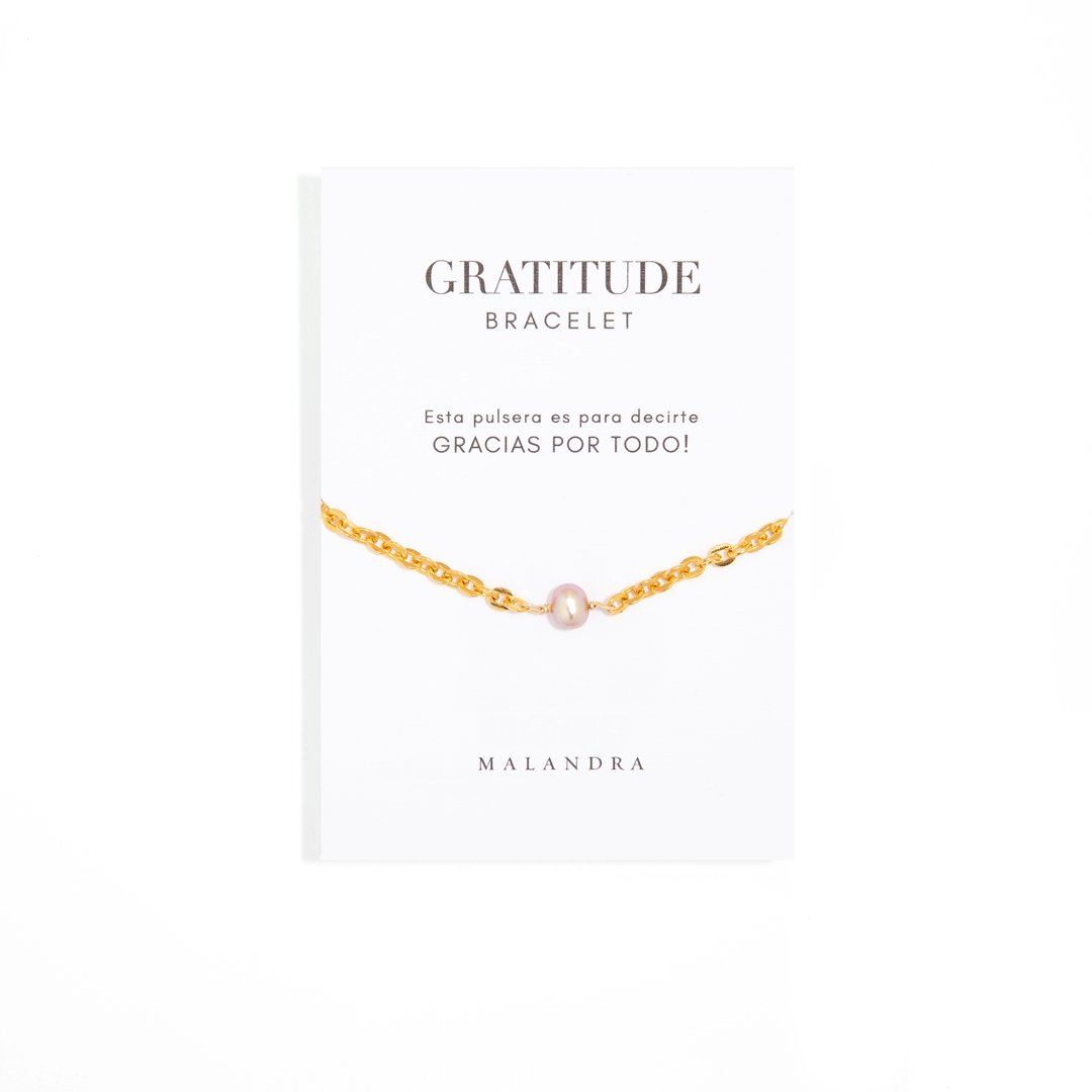 GRATITUDE ROSE PEARL BRACELET - BRAZALETES - Malandra Jewelry - TP952