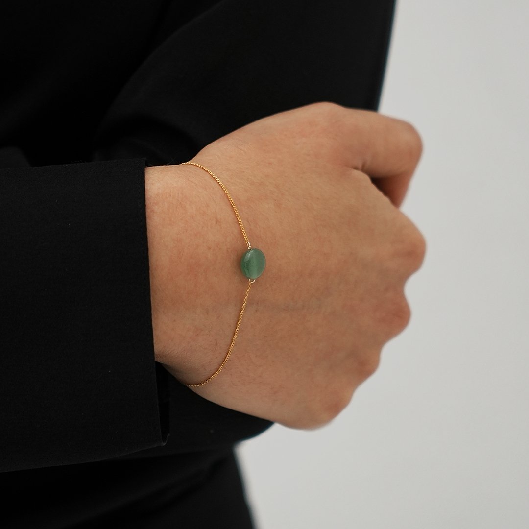 GREEN AVENTURINE GRATITUDE BRACELET - BRAZALETES - Malandra Jewelry - TP922