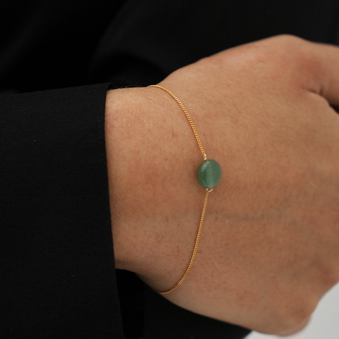 GREEN AVENTURINE GRATITUDE BRACELET - BRAZALETES - Malandra Jewelry - TP922