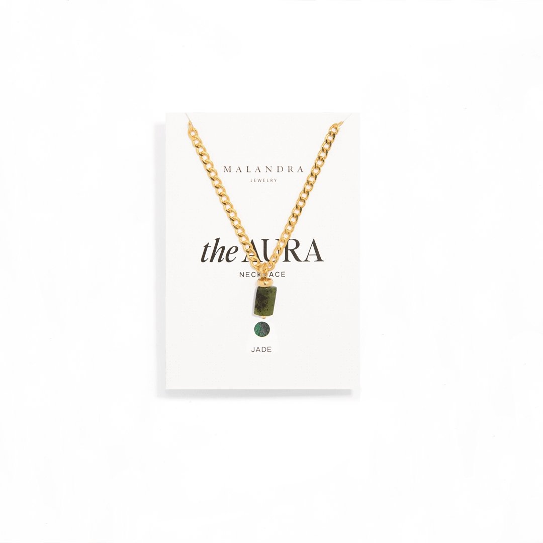 JADE AURA NECKLACE - COLLARES - Malandra Jewelry - TC1179